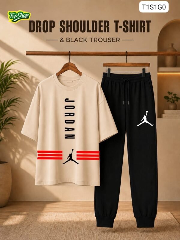 Jordan Drop Shoulder T-Shirt & Trouser Set