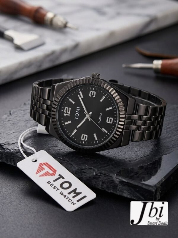 “TOMI Luxury Gold Analog Quartz Watch”