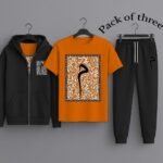 M Black & Orange 2-Piece Set