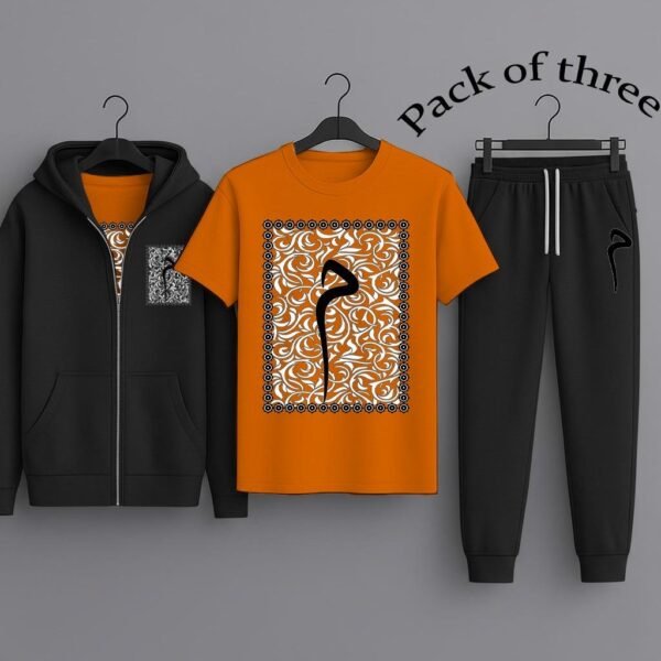 M Black & Orange 2-Piece Set