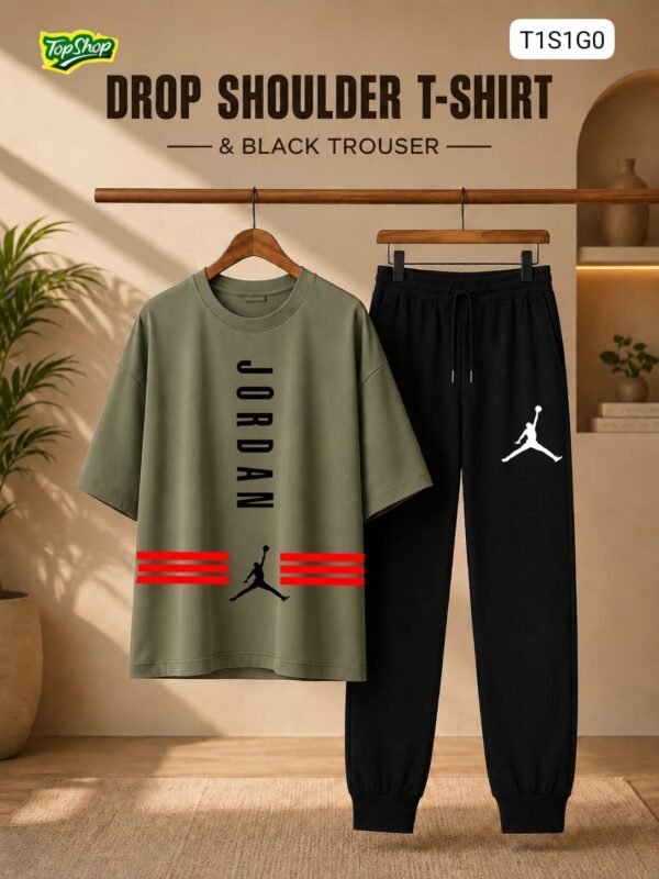 Jordan Drop Shoulder T-Shirt & Trouser Set